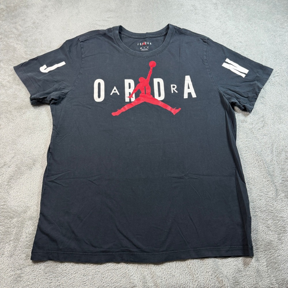 Nike Air Jordan Graphic T-Shirt Mens XL Black DNA Stretched Jumpman CZ1880
